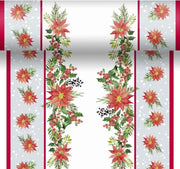 2x stuks kerst thema tafellopers/placemats met kerststerren 40 x 480 cm - Kerstdiner tafeldecoratie versieringen