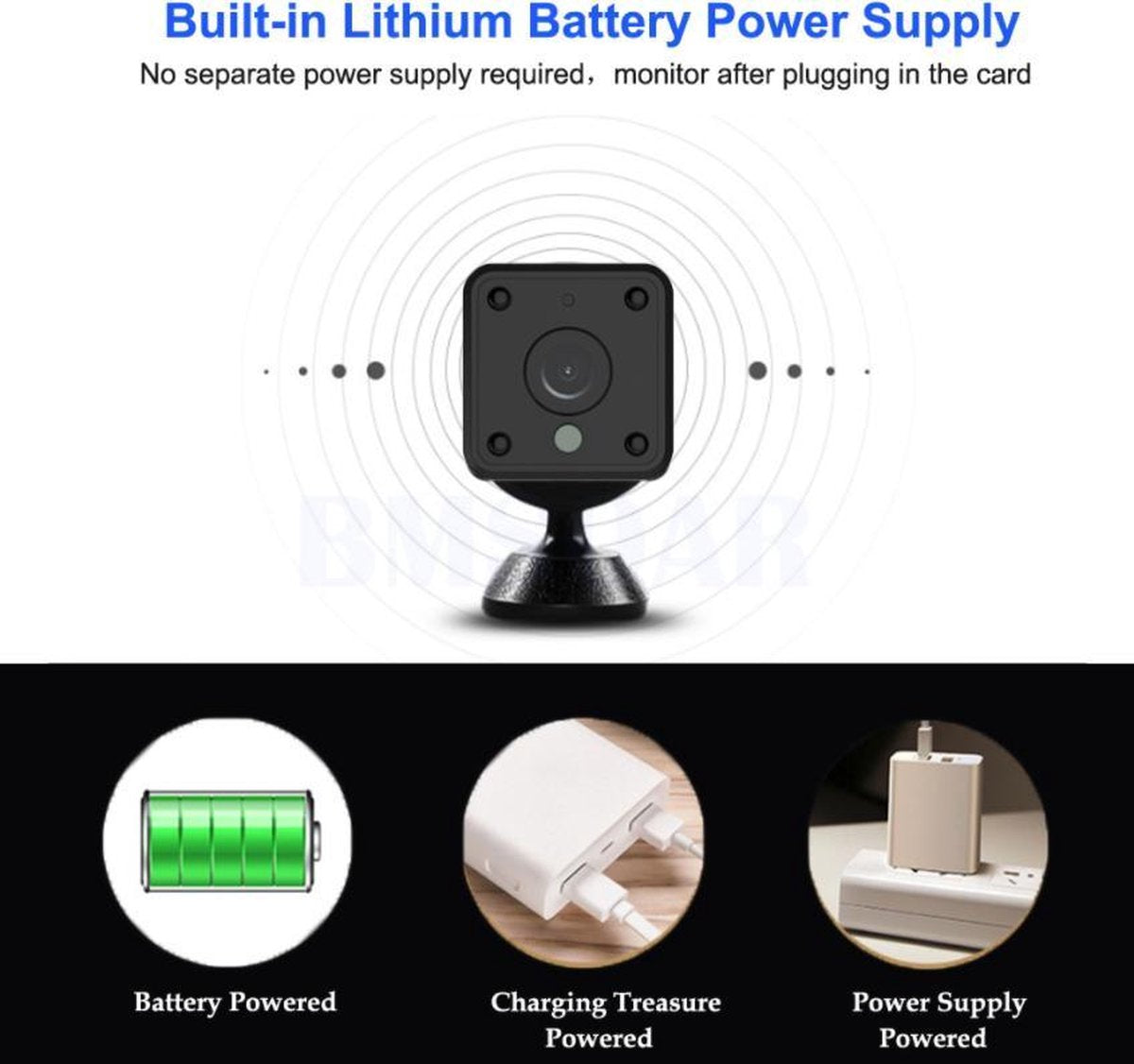 BMSOAR Mini Beveiliging Ip Camera 1080P Batterij Power 140 Graden Nachtzicht Audio Recording 2MP Draadloze Wifi Mini Camera Tuya Smart leven