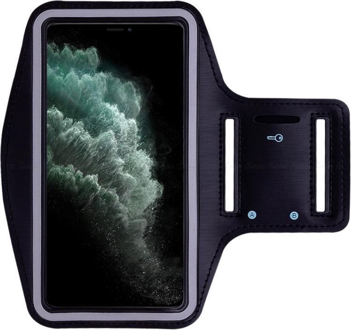 Hardloop Sportarmband iPhone 12 Mini | Telefoonhouder iPhone 12 Mini | Hardlooparmband | Zwart