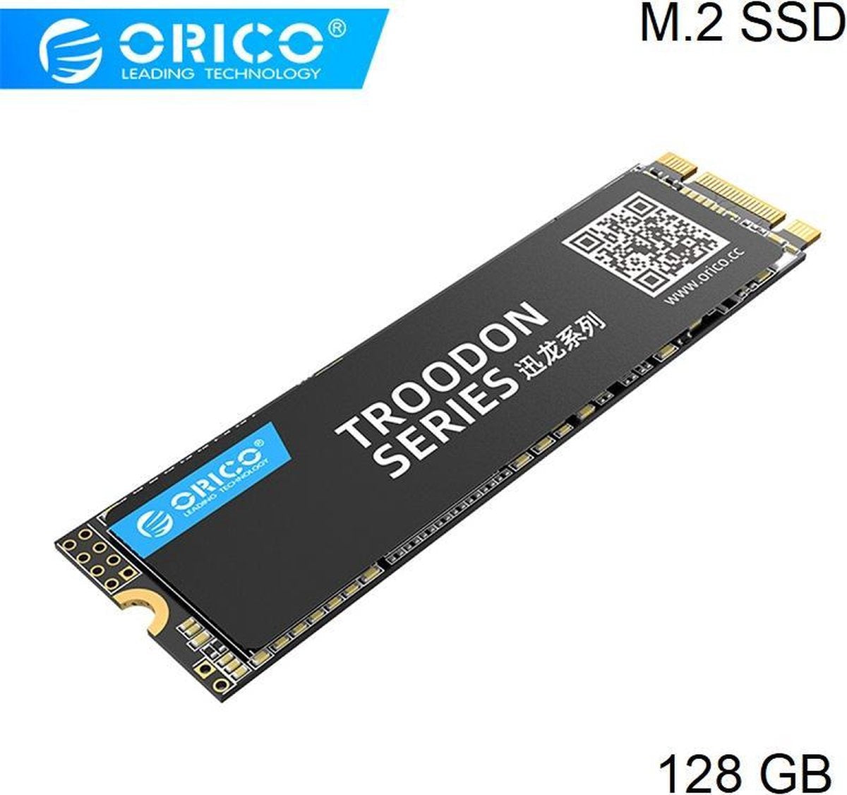 Orico M.2 interne SSD 2280 - 128GB - Troodon serie - 3D NAND flash - Zwart