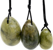 Yoni Ei Set Groene Jade – set van 3