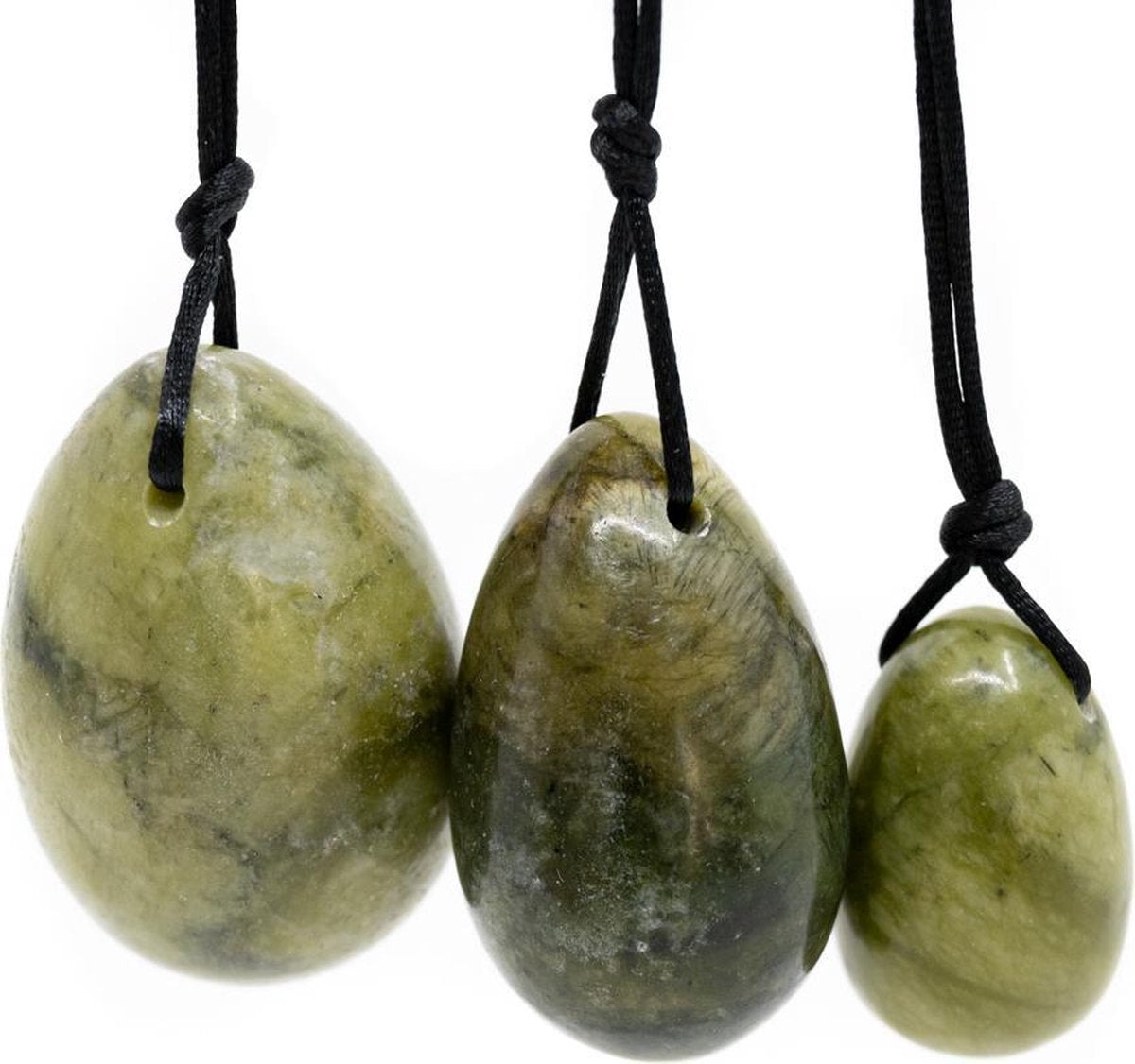 Yoni Ei Set Groene Jade – set van 3
