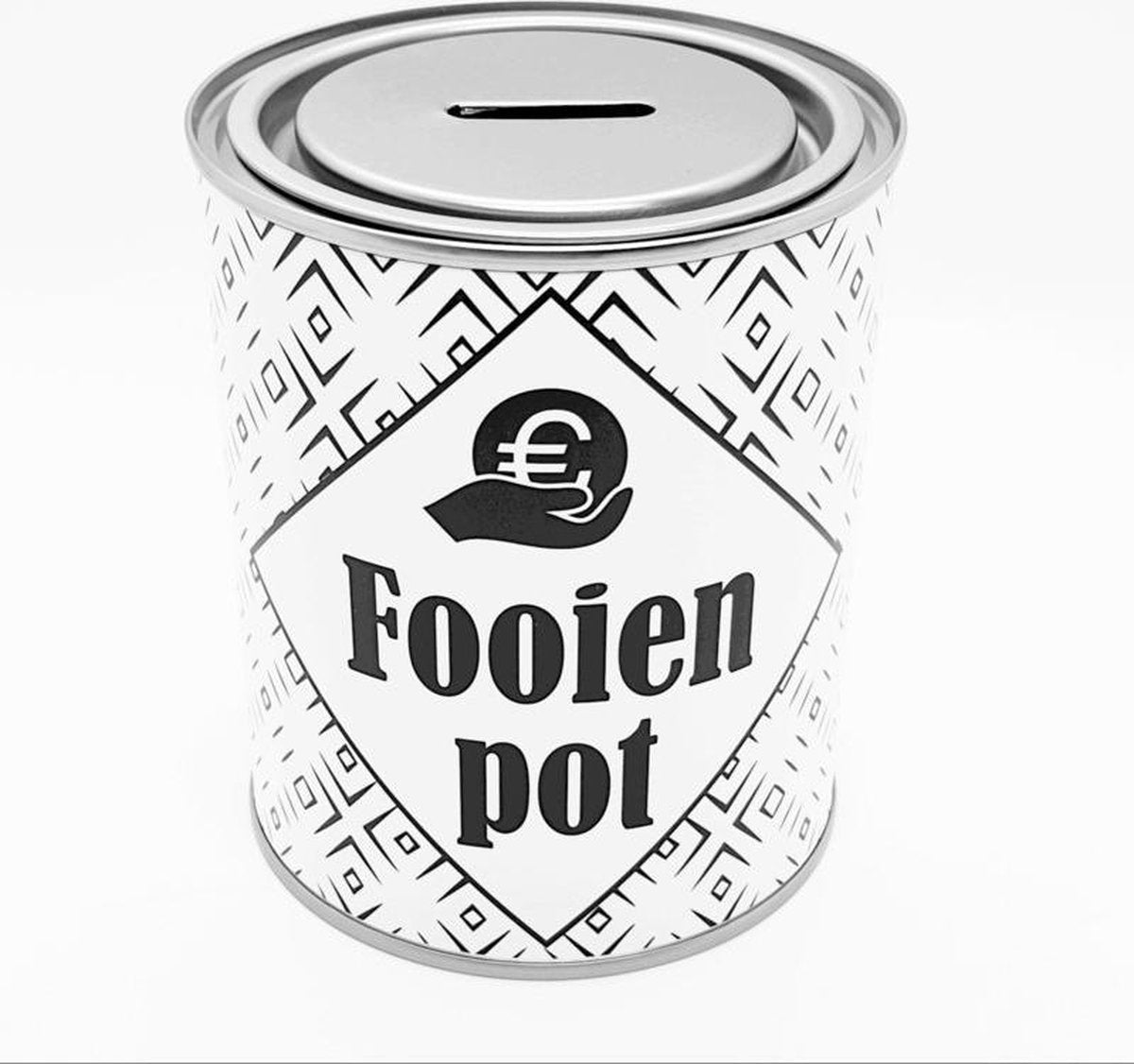 Spaarpot - Fooienpot - spaarblik fooien kadoblik 750 ml 10 x 12 cm herbruikbaar