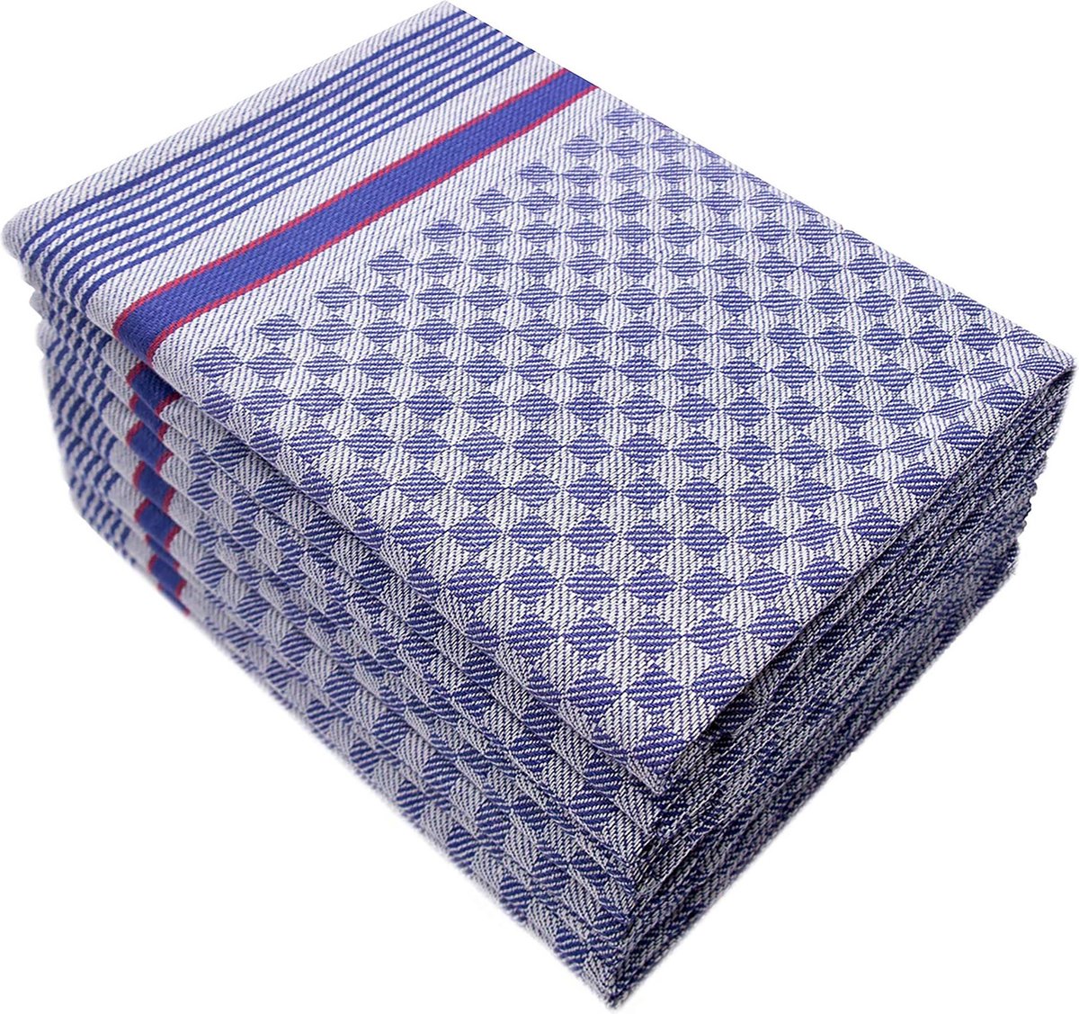 10 stuks horeca theedoeken blauw 45 x 90 cm keukendoeken - Zware kwaliteit.
