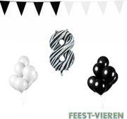 8 jaar Verjaardag Versiering Pakket Zebra