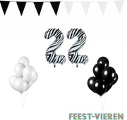 22 jaar Verjaardag Versiering Pakket Zebra