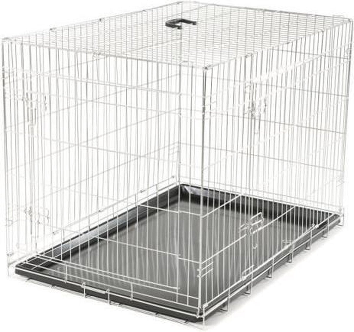 VADIGRAN Opvouwbare metalen kooi Classic - 109 x 71 x 79 cm - Zilver - voor hond