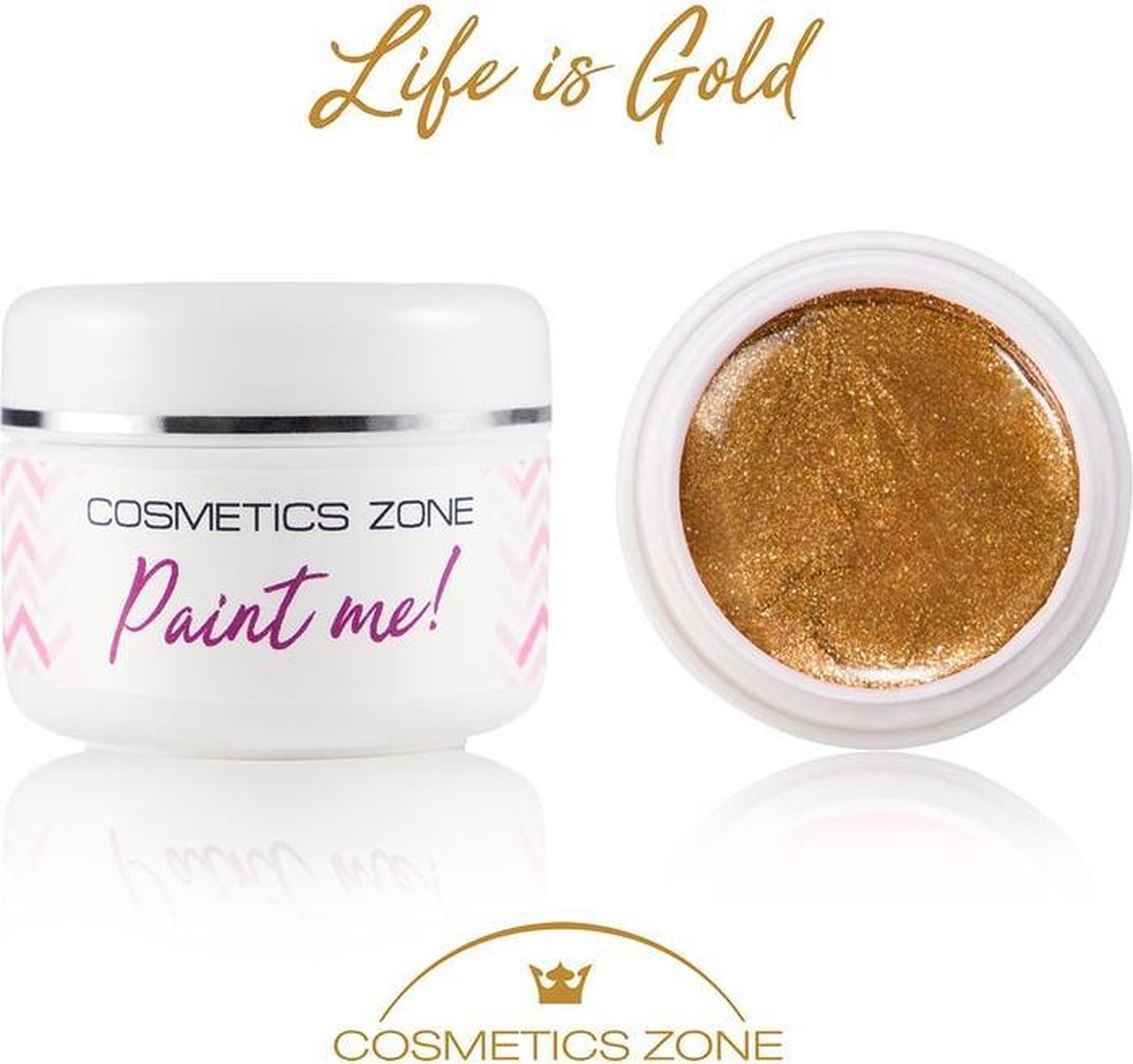 Cosmetics Zone Paint Me - UV/LED Gel Life Is Gold 5ml.