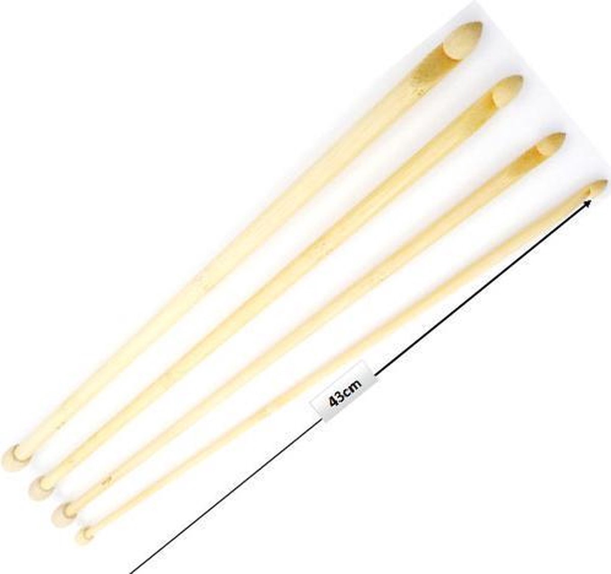 TUNISCHE HAAKNAALD BAMBOO 43CM DIKTE 12mm. [ 1 STUKS ]