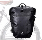 Rhinowalk® 3 in 1 Fietstas Waterdicht - Fietstassen Enkel 30L - Reis Fietstassen - Fietstas en Rugzak - Zwart