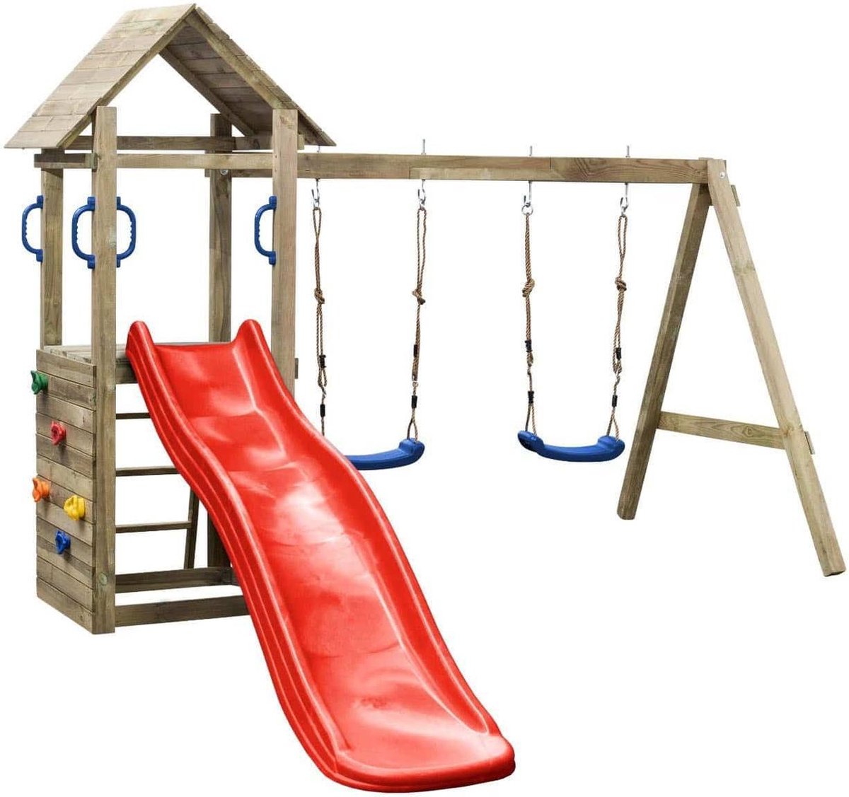 SwingKing Speeltoestel Maria + glijbaan Rood    - 160x295x210cm