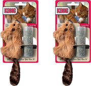 Kong - Kat Catnip Bever - Speelmuis - 38mm x 45mm x 42mm - Bruin per 2 - kattenspeeltjes