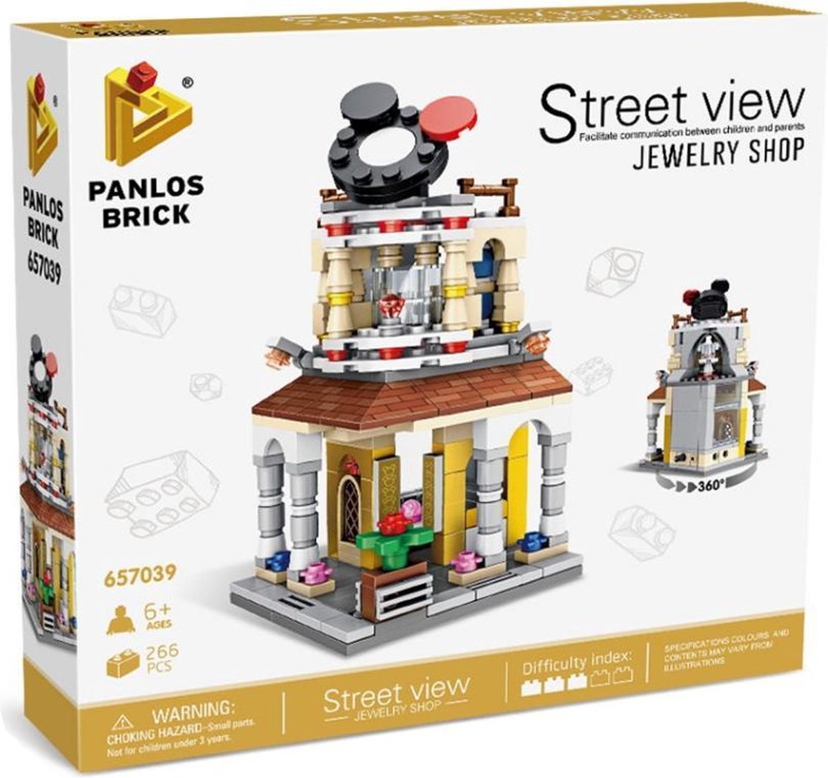Panlos P-657039 Street View - Juwelier - 266 onderdelen - Lego Compatibel - Bouwdoos