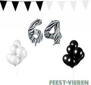 64 jaar Verjaardag Versiering Pakket Zebra