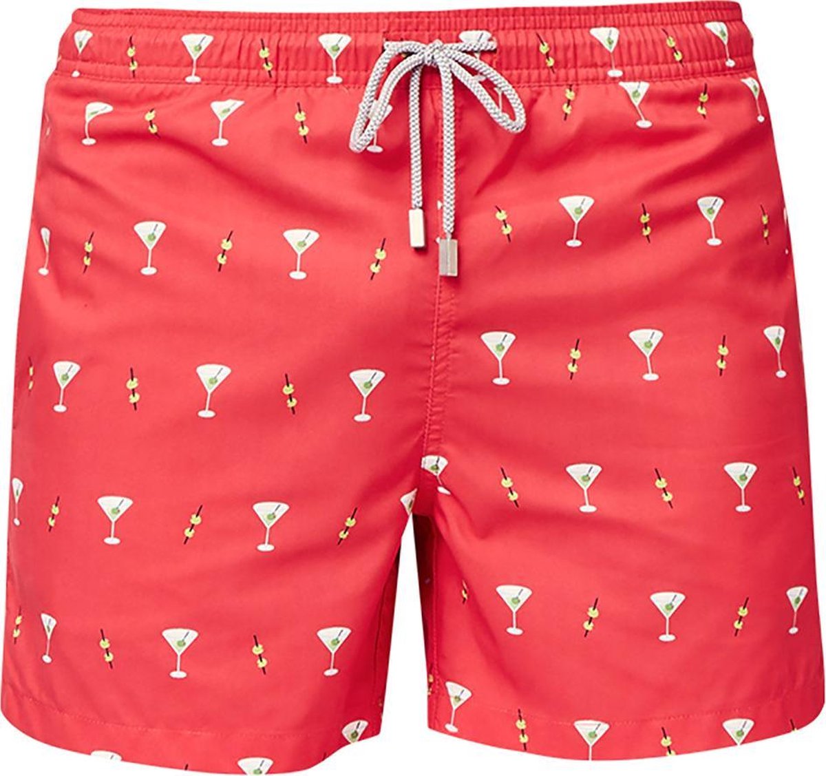 COCKTAIL Sneldrogende Zwembroek Heren met Mesh Binnenbroek en Drie Zakken - Zachte en Comfortabele Zwemshort Heren / Zwembroeken Heren - Waterafstotende Zwembroek Mannen / Herenmode van Premium Stof - Rood - L (EU 44)