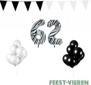 62 jaar Verjaardag Versiering Pakket Zebra