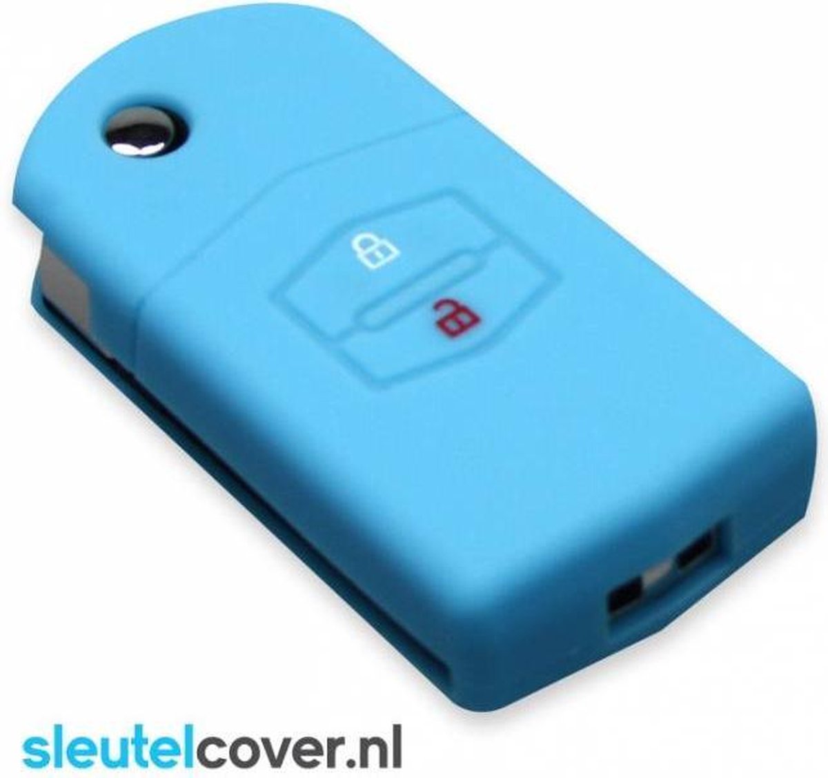 Mazda SleutelCover - Lichtblauw / Silicone sleutelhoesje / beschermhoesje autosleutel