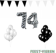 74 jaar Verjaardag Versiering Pakket Zebra