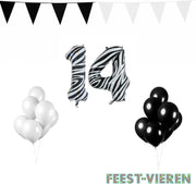 14 jaar Verjaardag Versiering Pakket Zebra