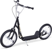 HOMCOM Kinder City scooter Stuntstep 16 inch zwart