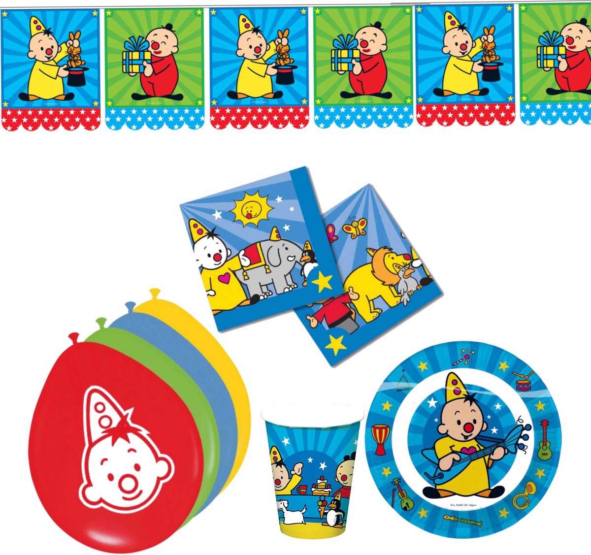 Kinderfeestje/verjaardag tafel dekken set voor 8x personen. Bumba thema feestartikelen/versiering.