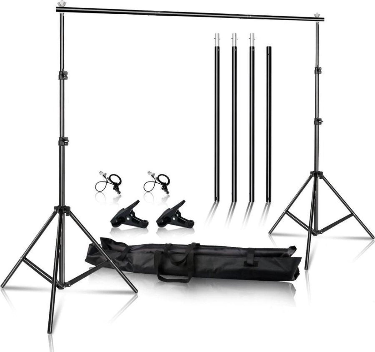 Grandecom® Pro Greenscreen Achtergrond Systeem - Chroma Key - Twitch - Tik Tok - Youtube - 200x200cm