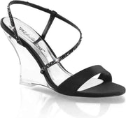 Fabulicious Sleehakken -37 Shoes- LOVELY-417 US 7 Zwart/Transparant