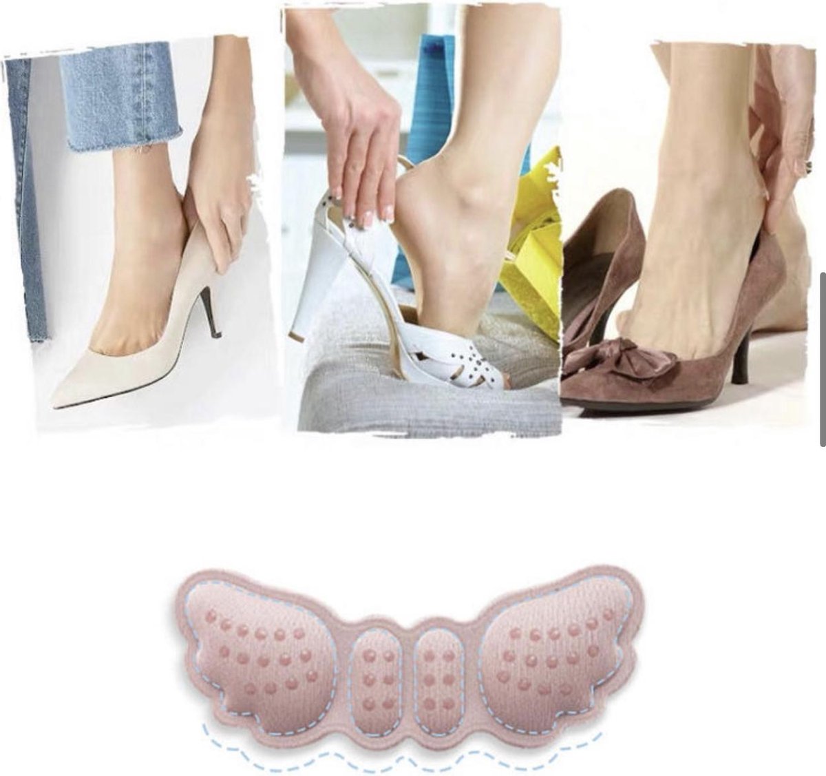 CHIBAA NUDE Hielbescherming | Set van 2 stuks |Hielkussen |Optimaal Comfort |Hiel Beschermers Tegen Blaren | Sneaker blaarstickers | Hakken beschermers| High heels | Protection sticker | Protectie hielkussen - 6mm dik