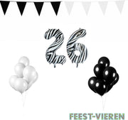 26 jaar Verjaardag Versiering Pakket Zebra