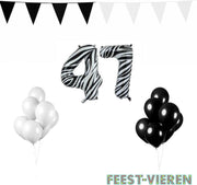 47 jaar Verjaardag Versiering Pakket Zebra