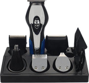 Lipa Vas 2188 6 in 1 pakket tondeuse en trimmers / Met tondeuse/ Met baardtrimmer/ Met snortrimmer/ Met elektrisch scheerapparaat/ Met neustrimmer/ Met bakkebaarden trimmer/ USB oplaadbaar/ Draadloze tondeuse/ Keramische messen/ Thuiskapper