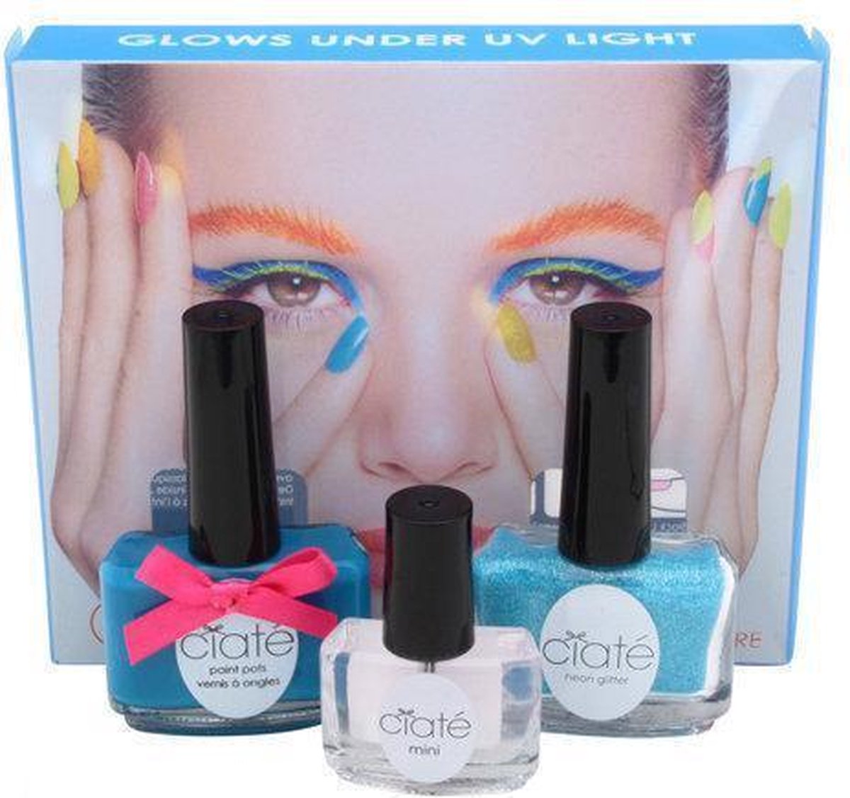 Ciaté corrupted neon manicure blue Nail Art kit