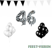 46 jaar Verjaardag Versiering Pakket Zebra