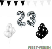 23 jaar Verjaardag Versiering Pakket Zebra