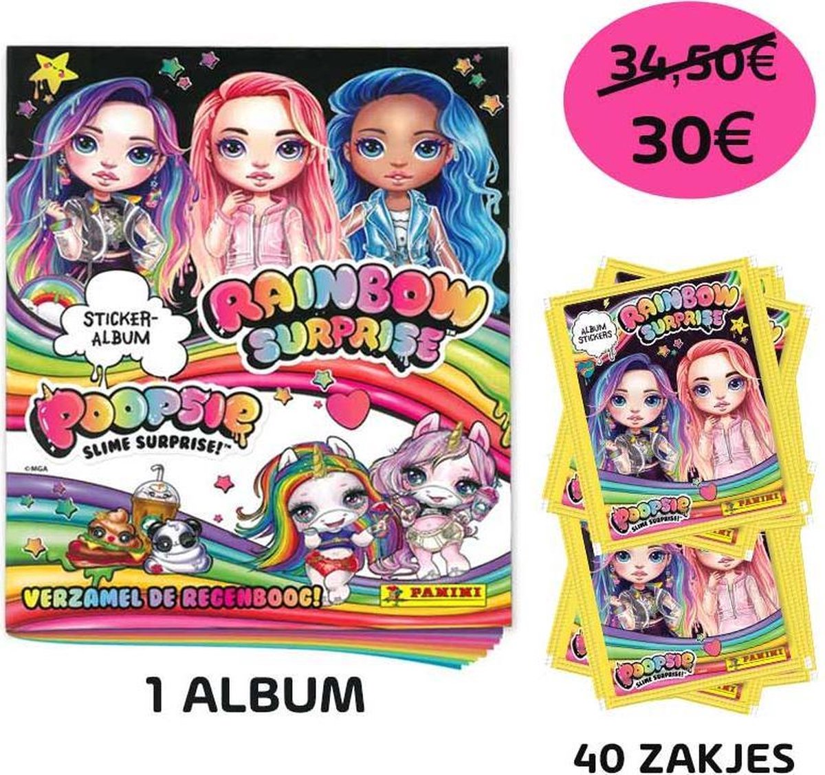 PANINI - POOPSIE - 1 ALBUM + 40 ZAKJES - PROMO PACK