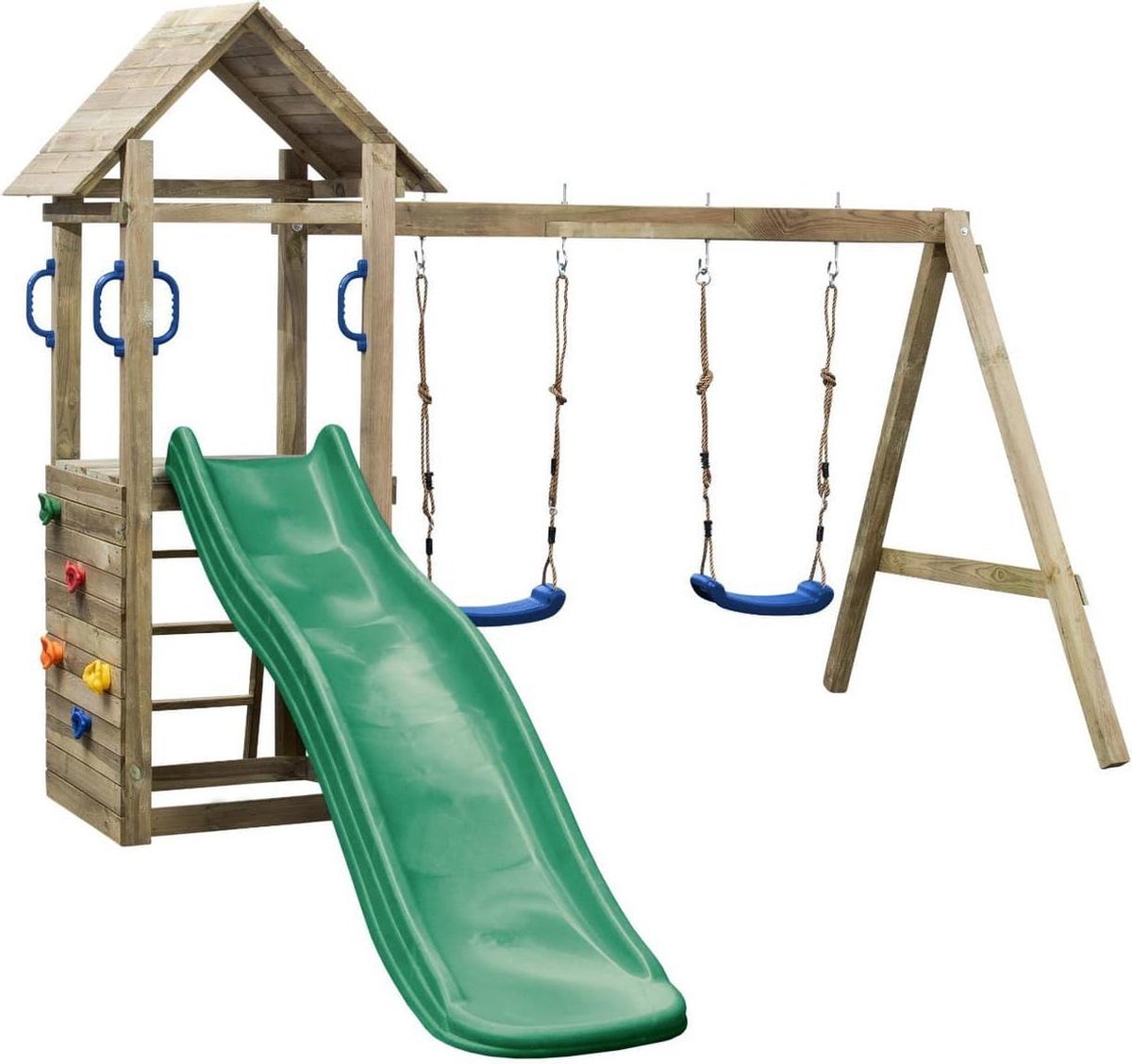 SwingKing Speeltoestel Maria + glijbaan Groen    - 160x295x210cm