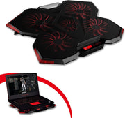 Greenure laptop koeler - cooling pad - 5 ventilatoren - 2 USB - tot 19 inch