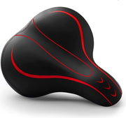 FIEZIO Fietszadel Ergonomisch Dual Shock Memory Foam Rood Unisex Dames Heren - Extra Comfortabel - Fiets Zadel