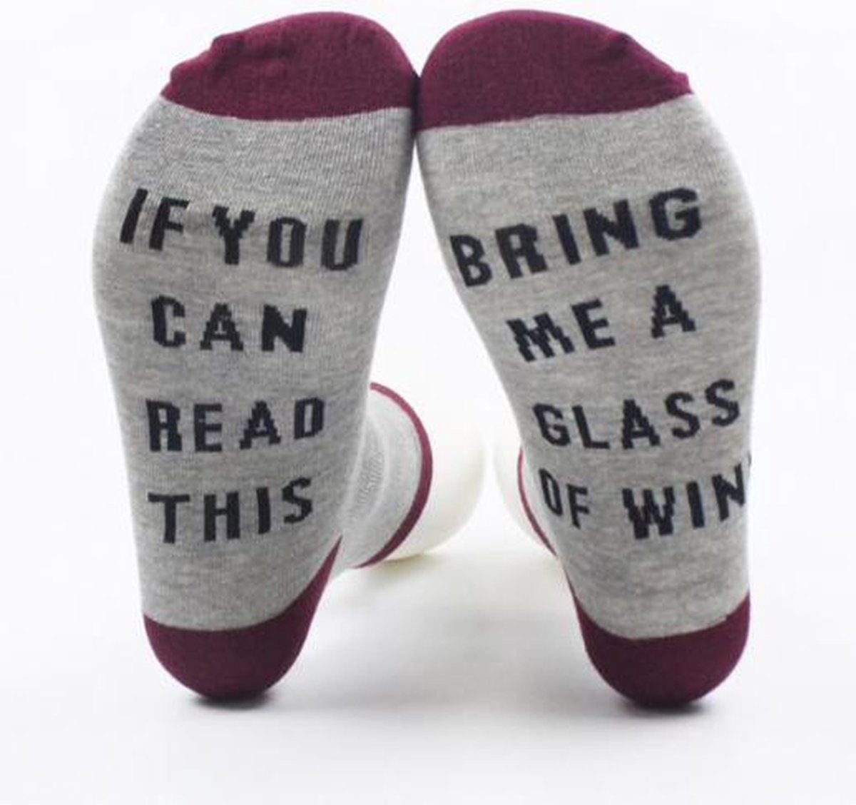 Fun sokken If you can read this bring me wine / Als je dit kan lezen breng me wijn (31509)
