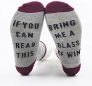 Fun sokken If you can read this bring me wine / Als je dit kan lezen breng me wijn (31509)