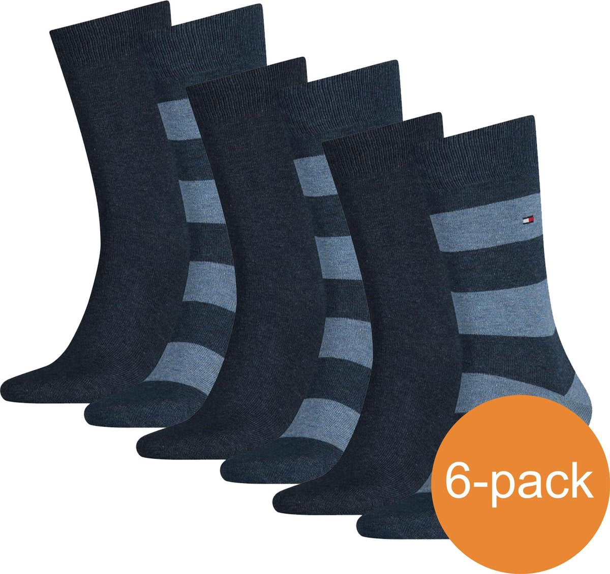 Tommy Hilfiger Sokken Heren  -  6 paar - Rugby Jeans - Maat 39/42