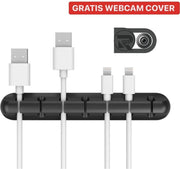 Repus Kabelorganizer 7 Kabels | + GRATIS WEBCAM COVER |Kabelklem| Kabelhouder | Kabelclip | Organizer |Bureau organizer |Musthave