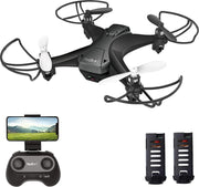 drone met camera - ZINAPS tech rc Drohne mit Kamera HD FPV RC Mini Drone mit 2 Akkus 2.4Ghz Ferngesteuerte Quadrocopter Anfänger APP Steuerung Foto Live Video Übertragung Handysteuerung 360 ° Flip Kameradrohne Kinder Spielzeug
