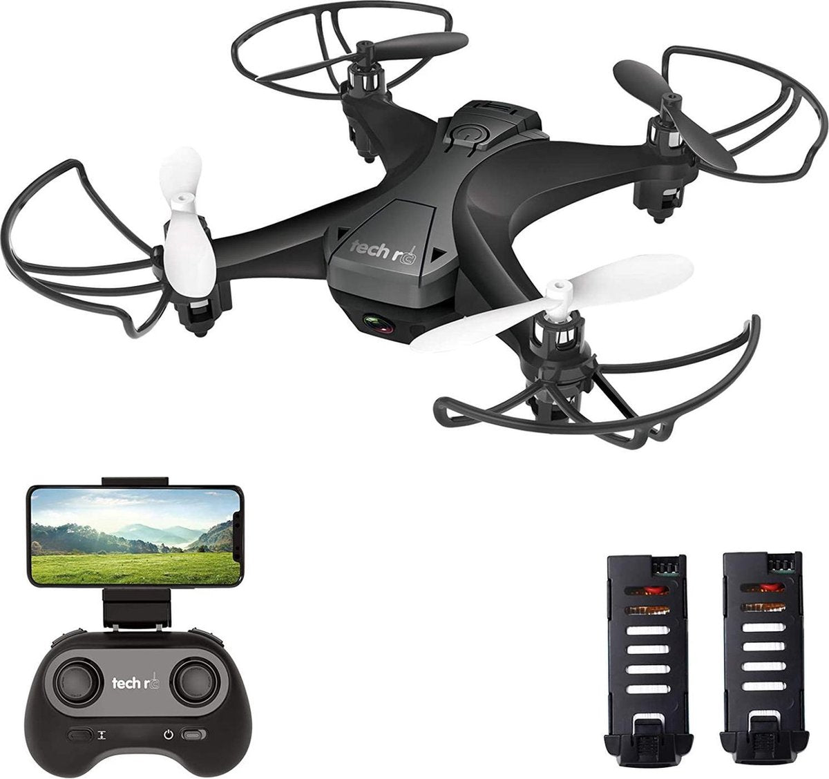 drone met camera - ZINAPS tech rc Drohne mit Kamera HD FPV RC Mini Drone mit 2 Akkus 2.4Ghz Ferngesteuerte Quadrocopter Anfänger APP Steuerung Foto Live Video Übertragung Handysteuerung 360 ° Flip Kameradrohne Kinder Spielzeug