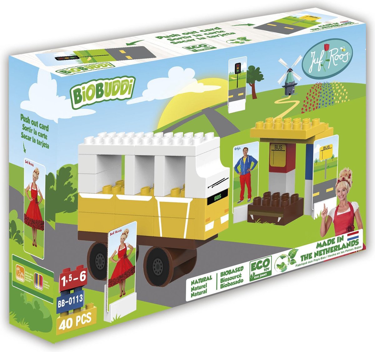 BiOBUDDi Juf Roos - De wielen van de bus - 36 delig
