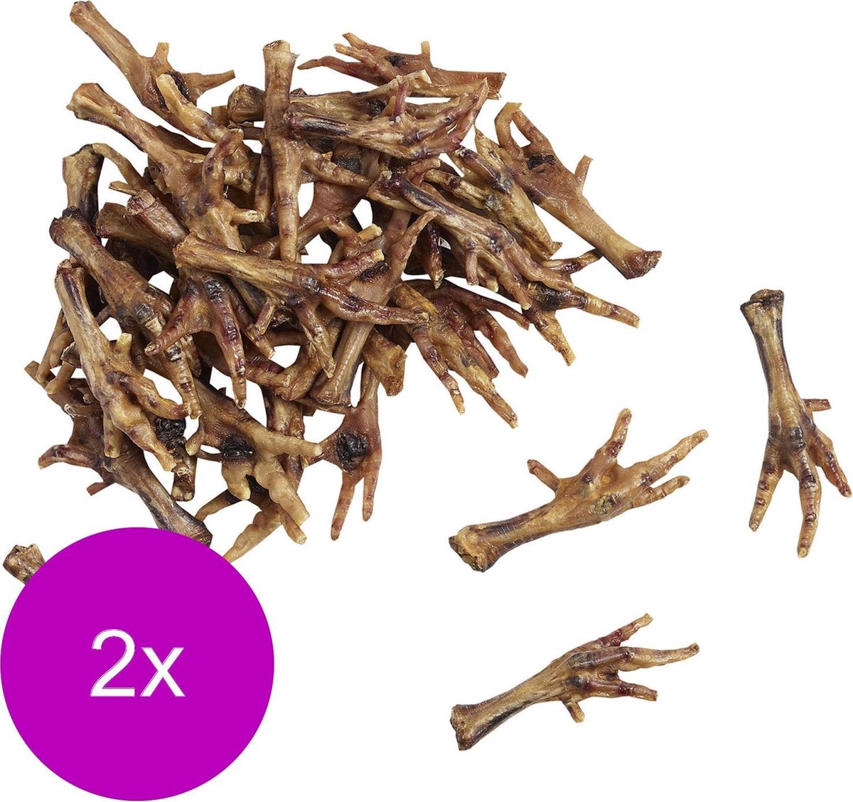 Antos Kippenpoten Gedroogd Kip - Hondensnacks - 2 x 1 kg