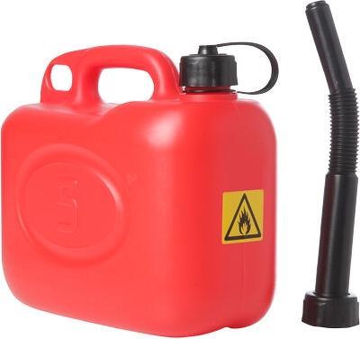 Jerrycan brandstof rood - 5 liter - set van 3 stuks