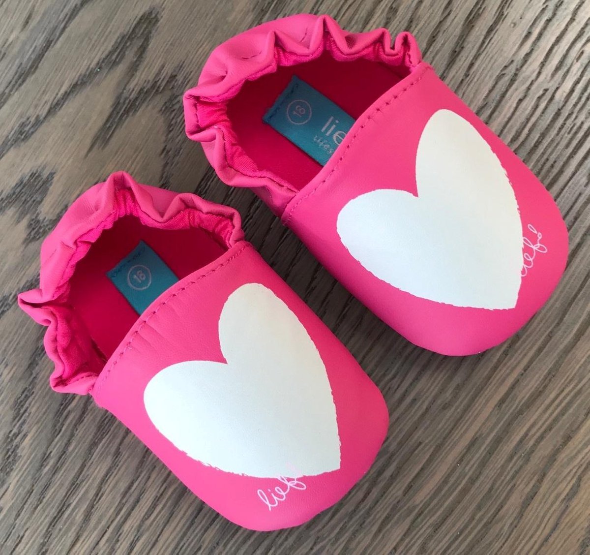 Lief Lifestyle BabySlofjes Roze/Wit - Maat 18