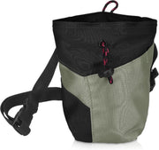 Navaris chalk bag - Krijttas voor boulderen en klimmen - Pofzak geschikt voor kalk en magnesium - Met trekkoord - Zwart/Grijs