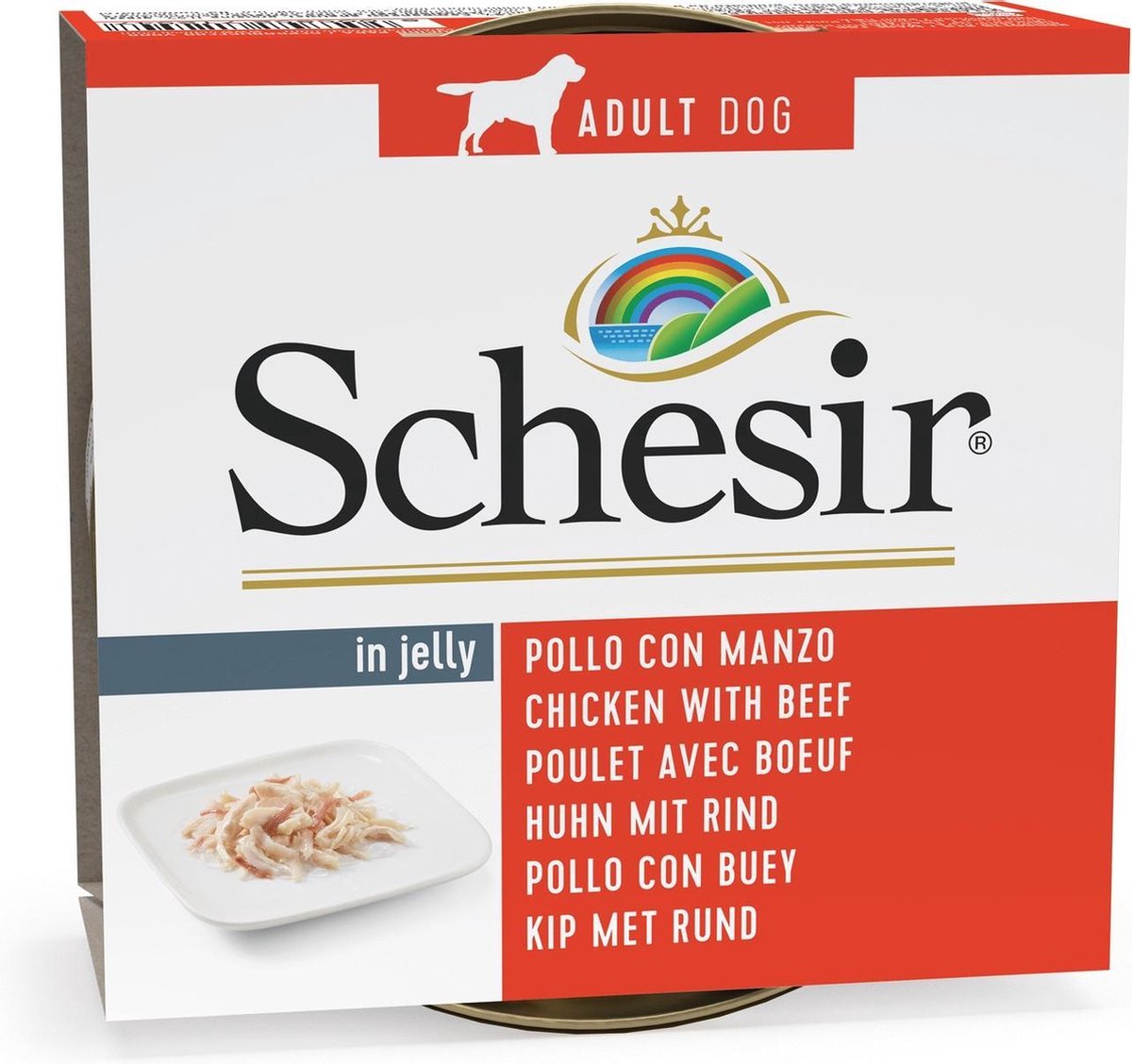 Schesir Hond Blik 150 g Kipfilet&Rund
